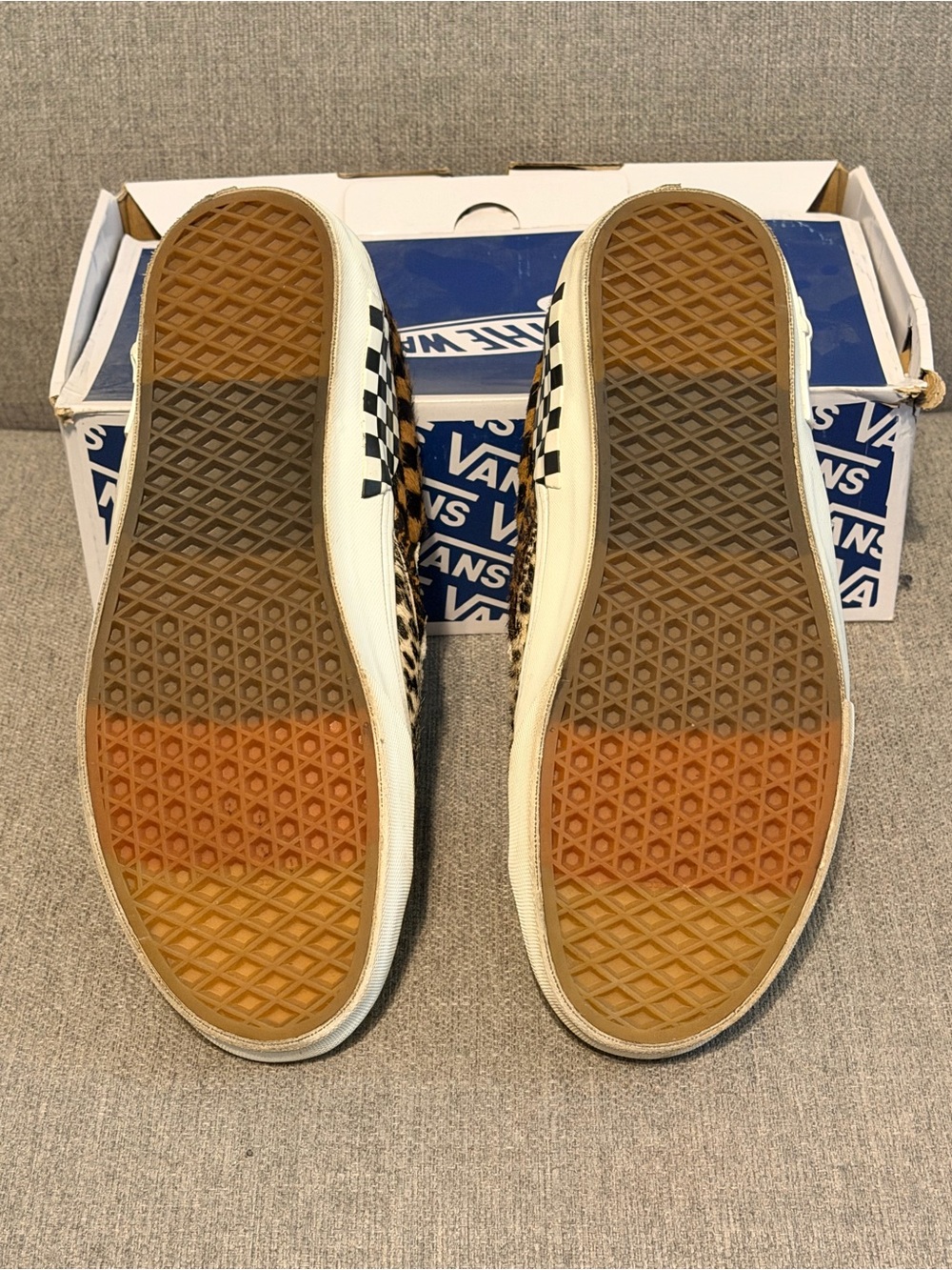 Vans Low Top Mixed Print Sneakers - Brown, Black & Cream - Picture 4 of 5